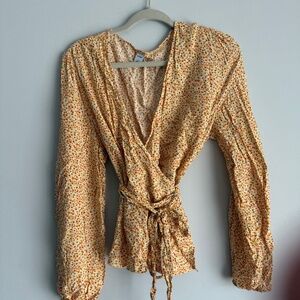 Old Navy Wrap Front Long Sleeved Blouse
